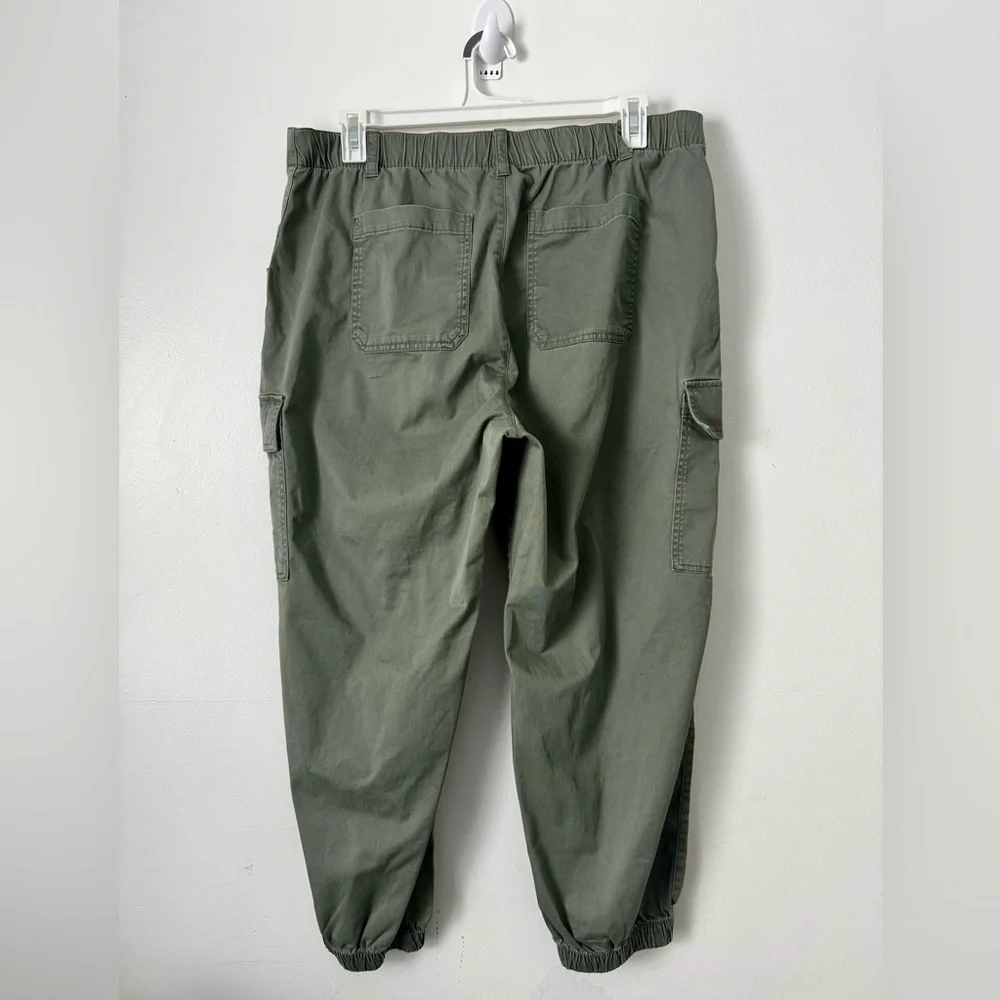GAP Olive Green Cargo Jogger Pants Women’s XL High Rise Utility Ankle - Picture 2 of 6
